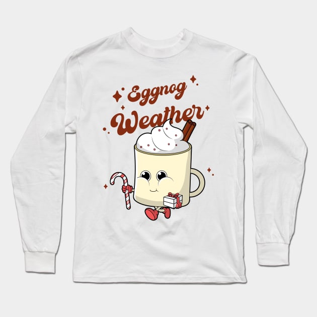 Eggnog Weather Long Sleeve T-Shirt by Jcaldwell1